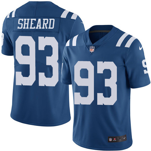 Indianapolis Colts #93 Limited Jabaal Sheard Royal Blue Nike NFL Men Rush Vapor Untouchable jersey->youth nfl jersey->Youth Jersey